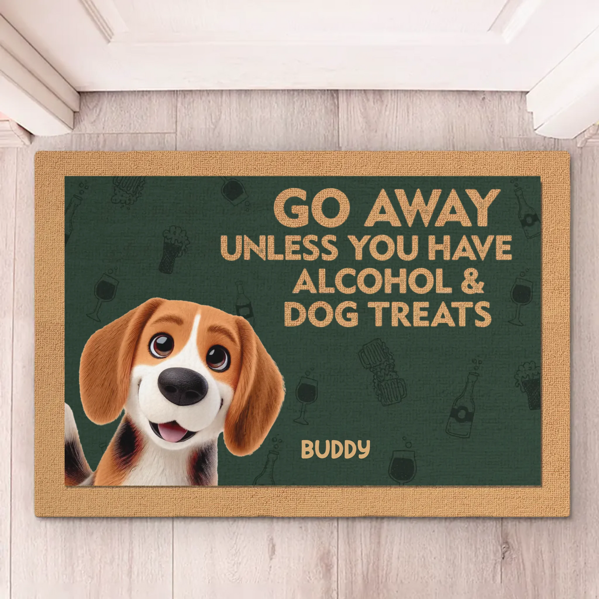 Leave Now Unless You Bring Pet Treats - Dog & Cat Personalized Custom Home Decor Decorative Mat - House Warming Gift For Pet Owners, Pet Lovers