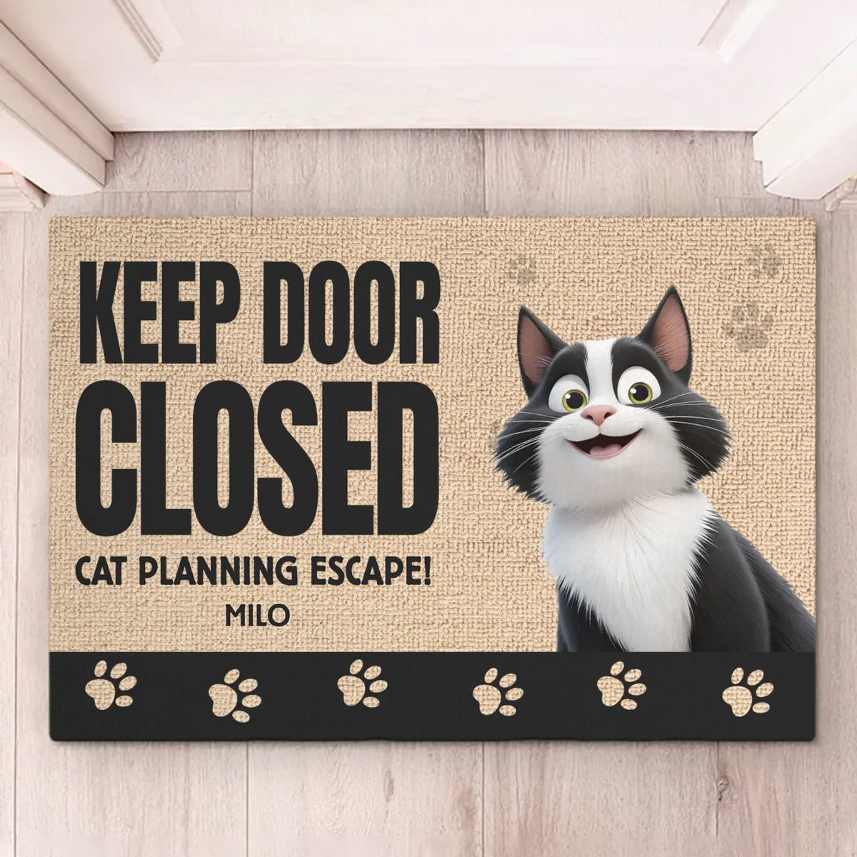 My Heart Belongs To My Furry Friend - Cat Personalized Custom Home Decor Decorative Mat - House Warming Gift For Pet Owners, Pet Lovers