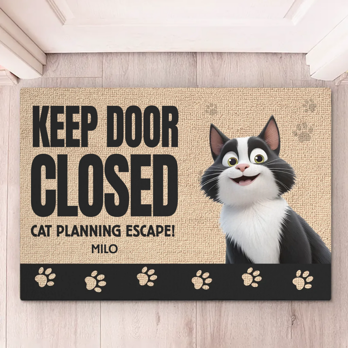 My Heart Belongs To My Furry Friend - Cat Personalized Custom Home Decor Decorative Mat - House Warming Gift For Pet Owners, Pet Lovers