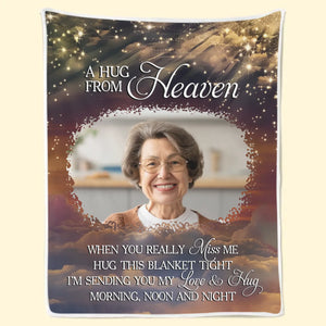 Custom Photo Your Life Was A Blessing - Memorial Personalized Custom Blanket - Sympathy Gift For Family Members