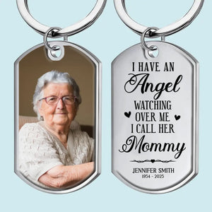 Custom Photo Your Love Lives On In Me - Memorial Personalized Custom Keychain - Sympathy Gift, Christmas Gift For Family Members