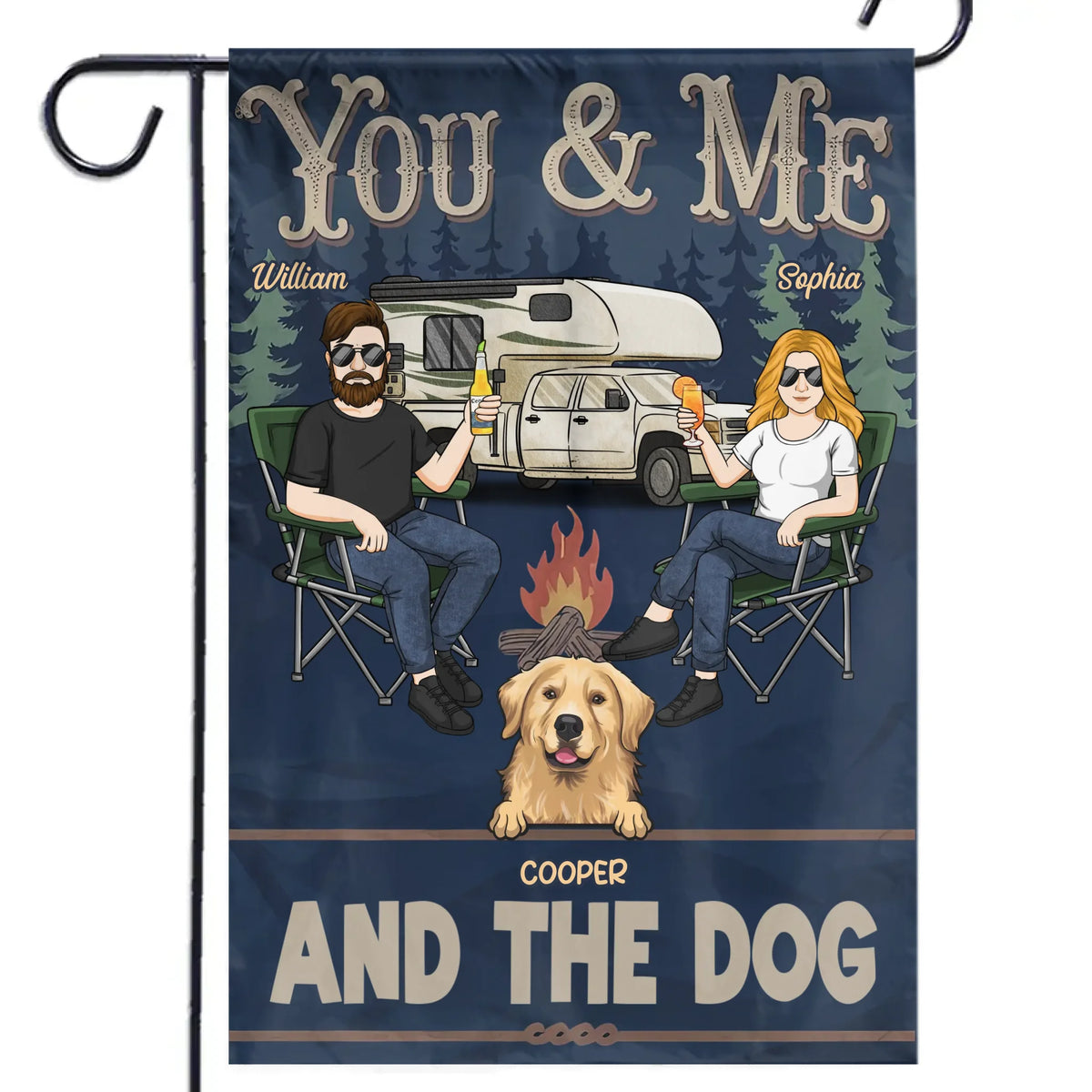 Only Us, Cuddles And Wagging Joy - Dog Personalized Custom Flag - Gift For Husband Wife, Pet Owners, Pet Lovers