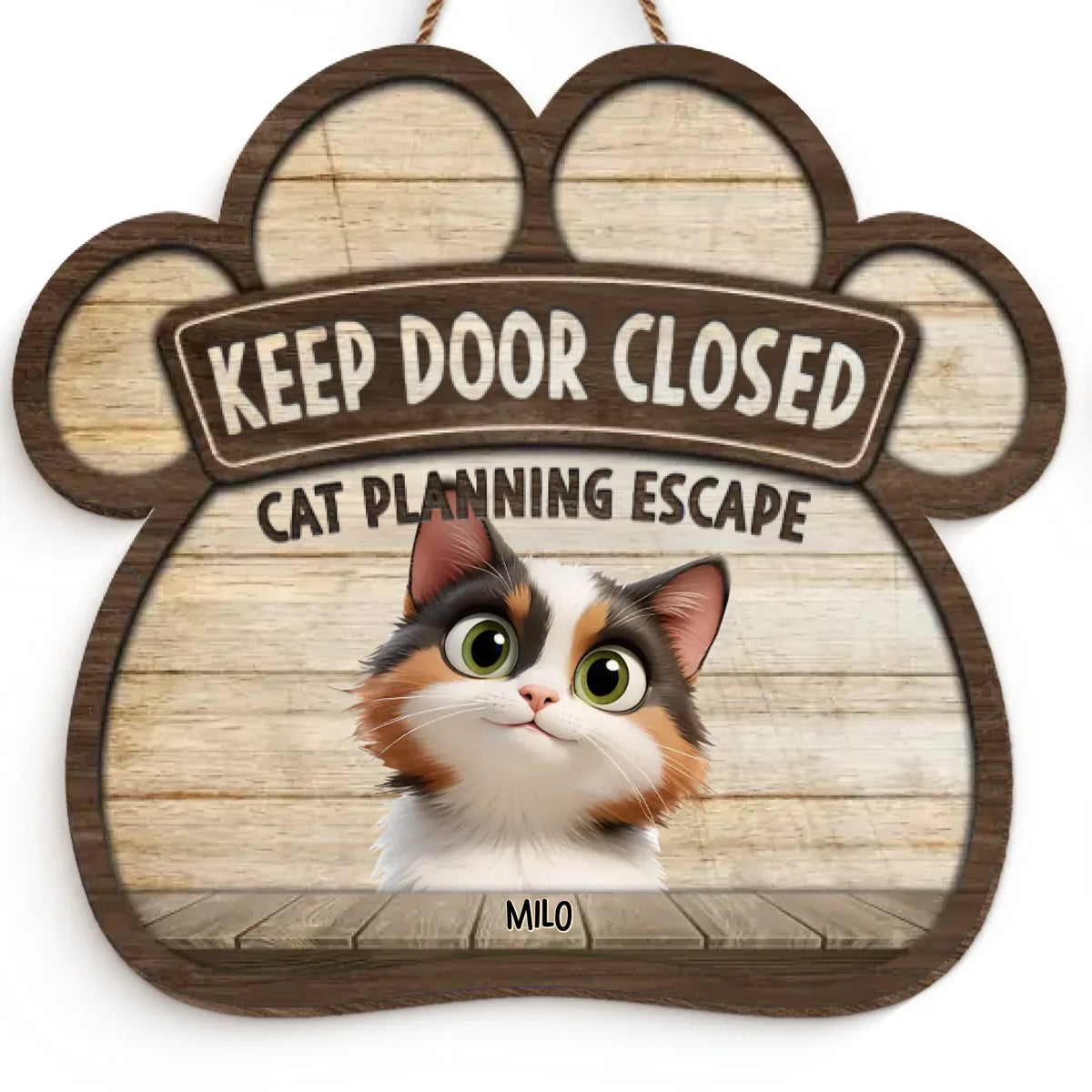 Freedom Is Just A Leap Away - Cat Personalized Custom Home Decor Wood Sign - House Warming Gift For Pet Owners, Pet Lovers