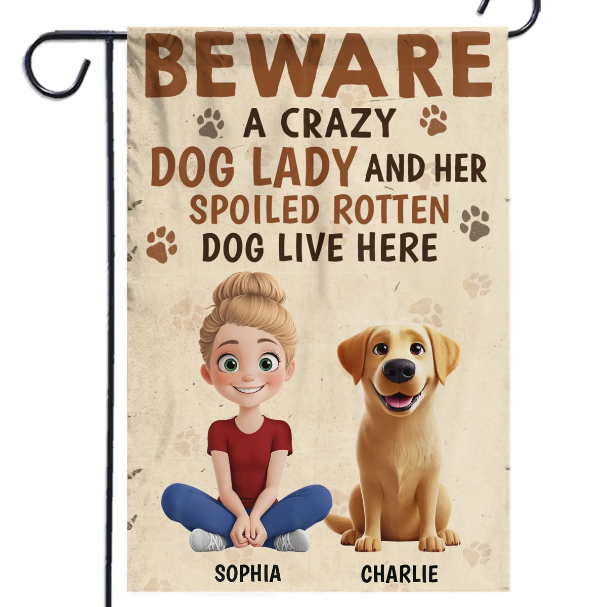 Furry Friends, Endless Love - Dog Personalized Custom Flag - Gift For Pet Owners, Pet Lovers