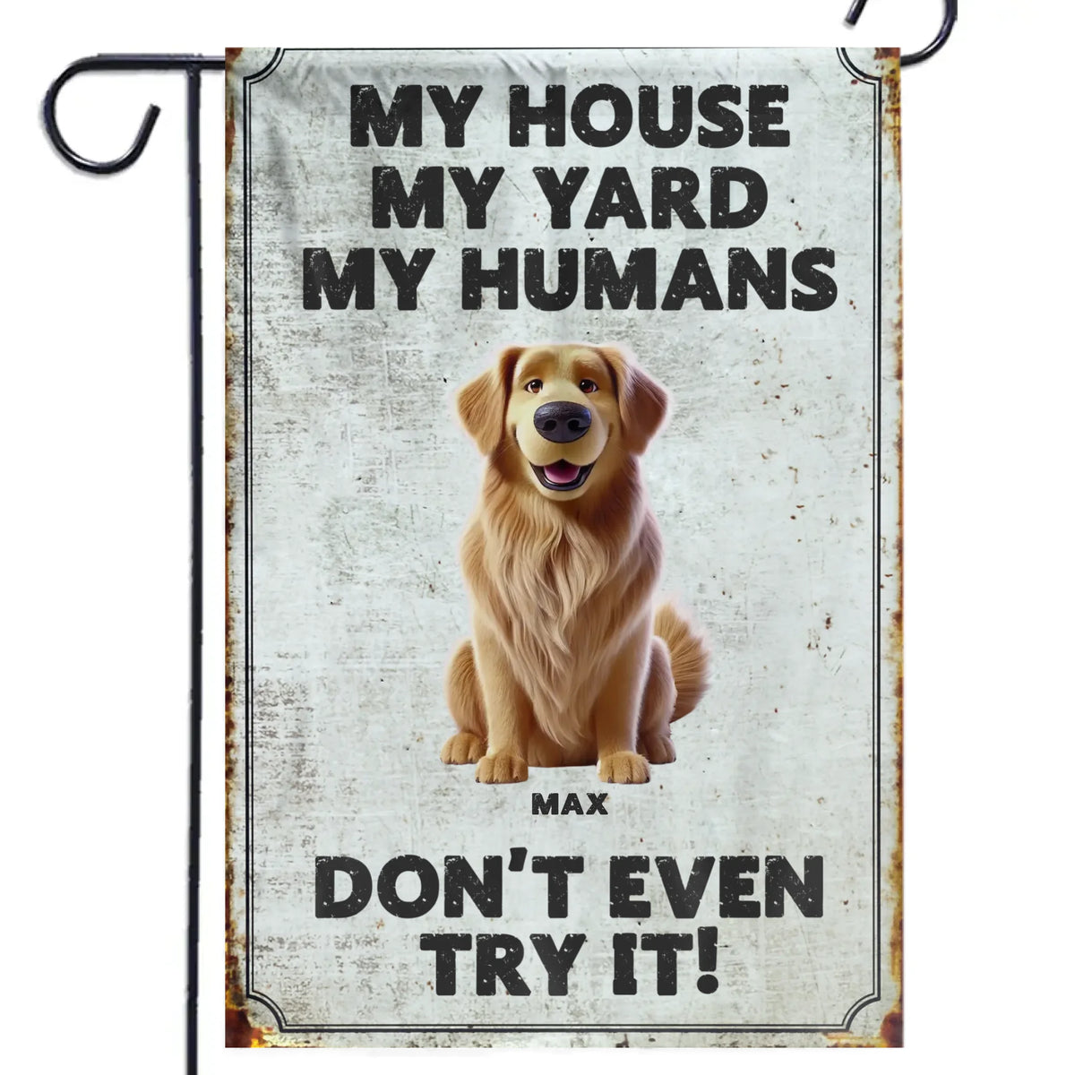 Protected By Paws And Jaws - Dog Personalized Custom Flag - Gift For Pet Owners, Pet Lovers