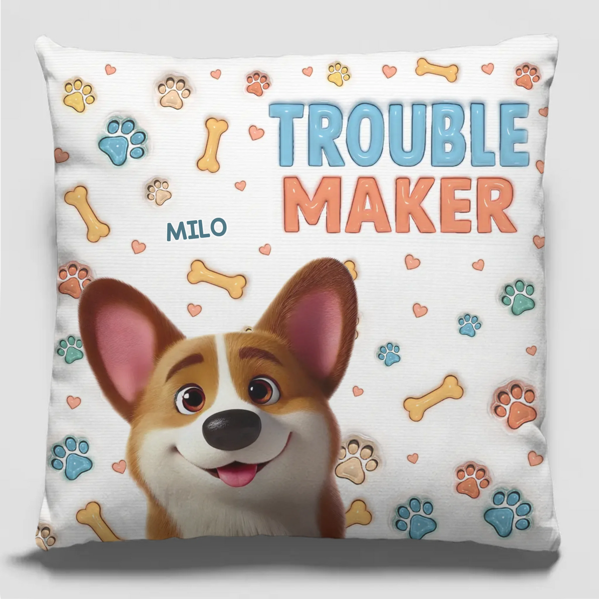 Mess Now, Cuddles Later - Dog & Cat Personalized Custom 3D Inflated Effect Printed Pillow - Gift For Pet Owners, Pet Lovers