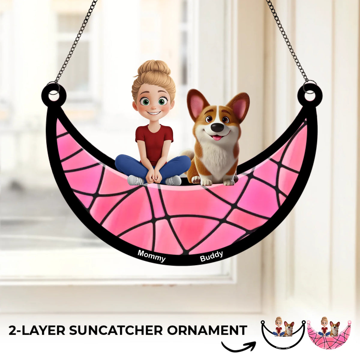 Furry Friends Make The Best Memories - Dog & Cat Personalized Window Hanging Suncatcher - Gift For Pet Owners, Pet Lovers