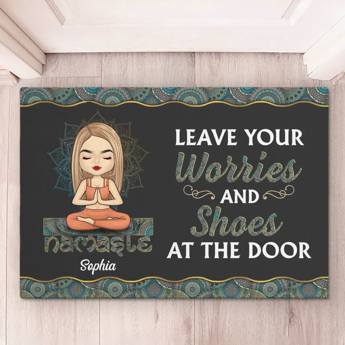 Good Vibes Only - Yoga Personalized Custom Home Decor Decorative Mat - House Warming Gift For Yoga Lovers