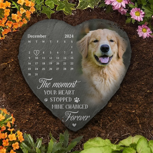 Custom Photo Loved Beyond Words, Missed Beyond Measure - Memorial Personalized Custom Heart Shaped Memorial Stone - Sympathy Gift For Pet Owners, Pet Lovers