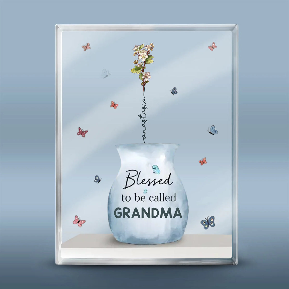 Love Is The Flower You've Got To Let Grow - Family Personalized Custom Rectangle Shaped Acrylic Plaque - Gift For Mom, Grandma