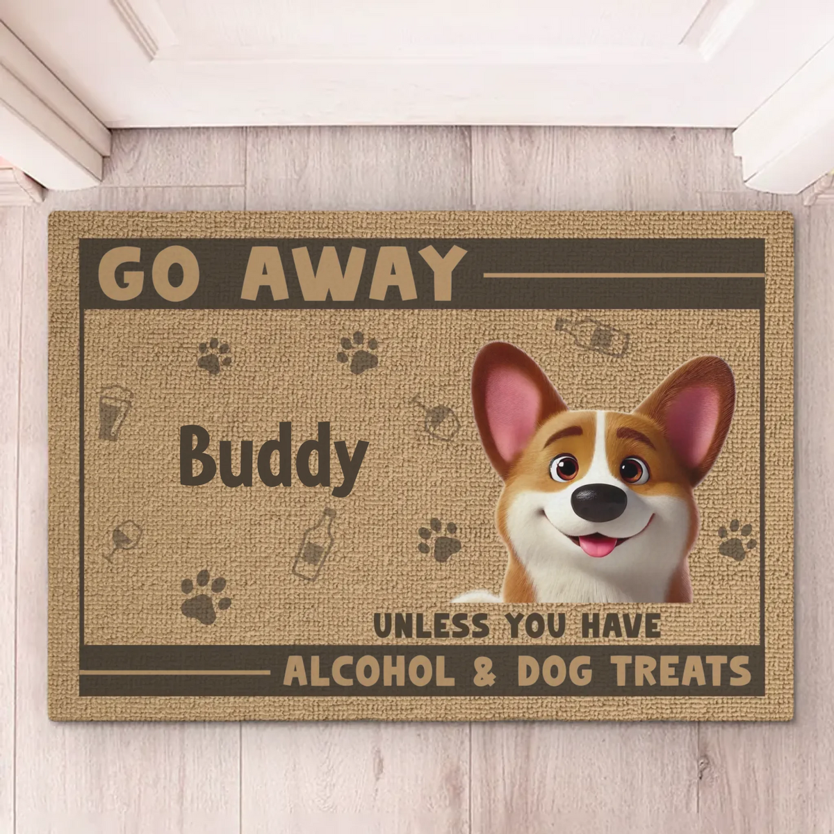 Treats Or Be Gone - Dog & Cat Personalized Custom Home Decor Decorative Mat - House Warming Gift For Pet Owners, Pet Lovers