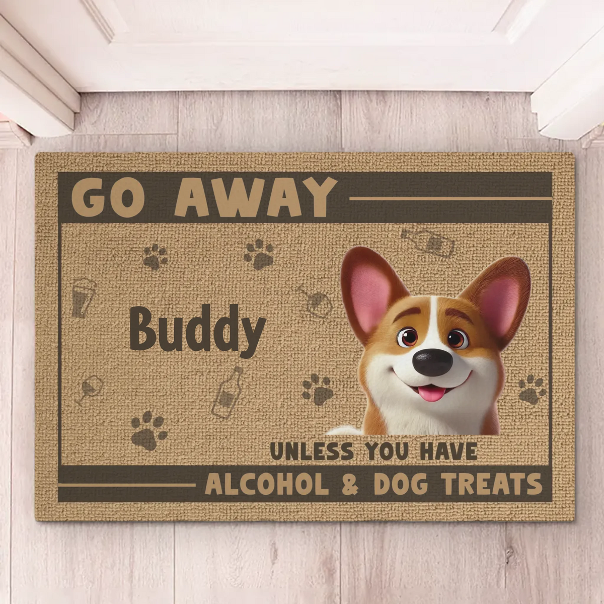 Treats Or Be Gone - Dog & Cat Personalized Custom Home Decor Decorative Mat - House Warming Gift For Pet Owners, Pet Lovers
