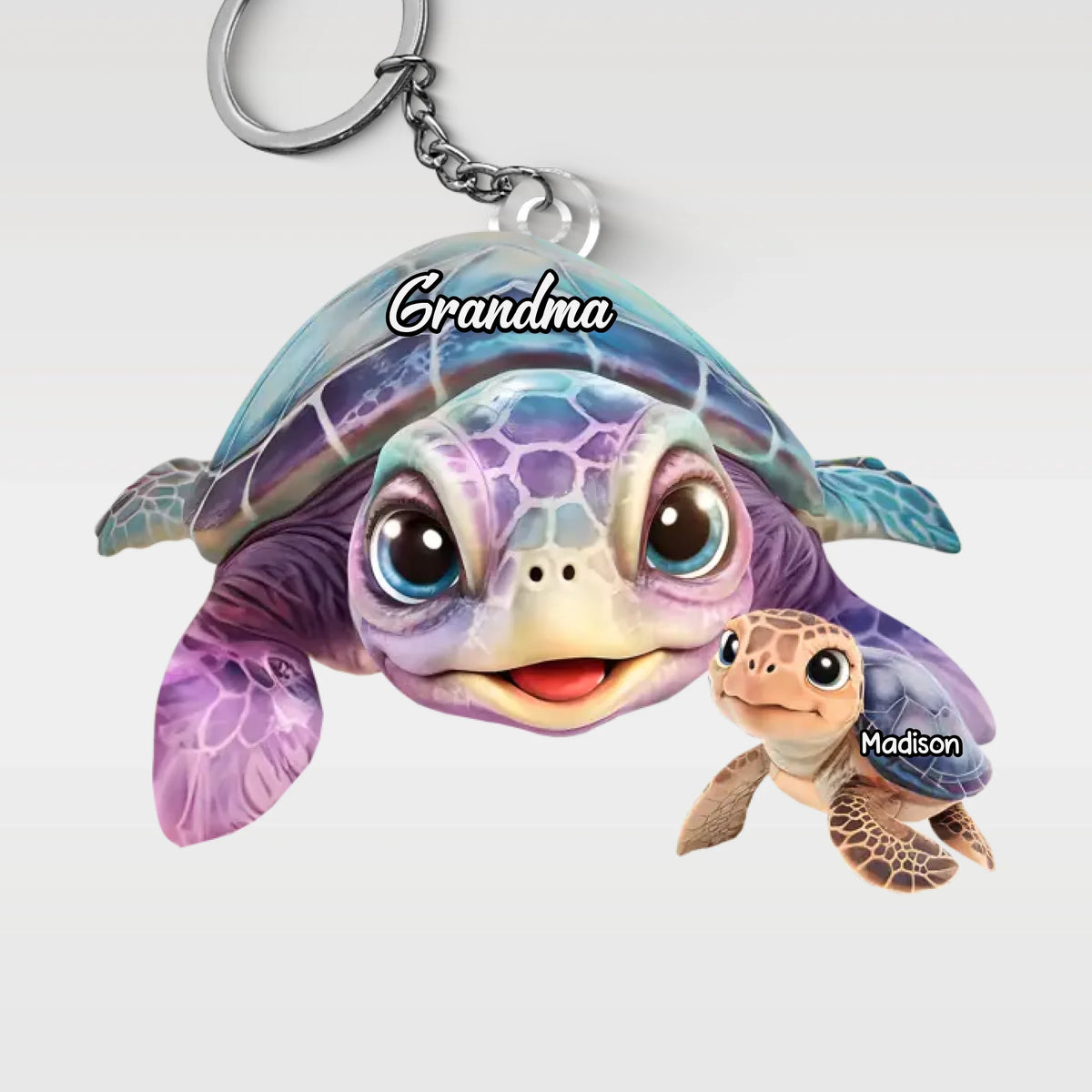 A Grandmother’s Love Moves Slowly But Lasts A Lifetime - Family Personalized Custom Shaped Acrylic Keychain - Gift For Mom, Grandma