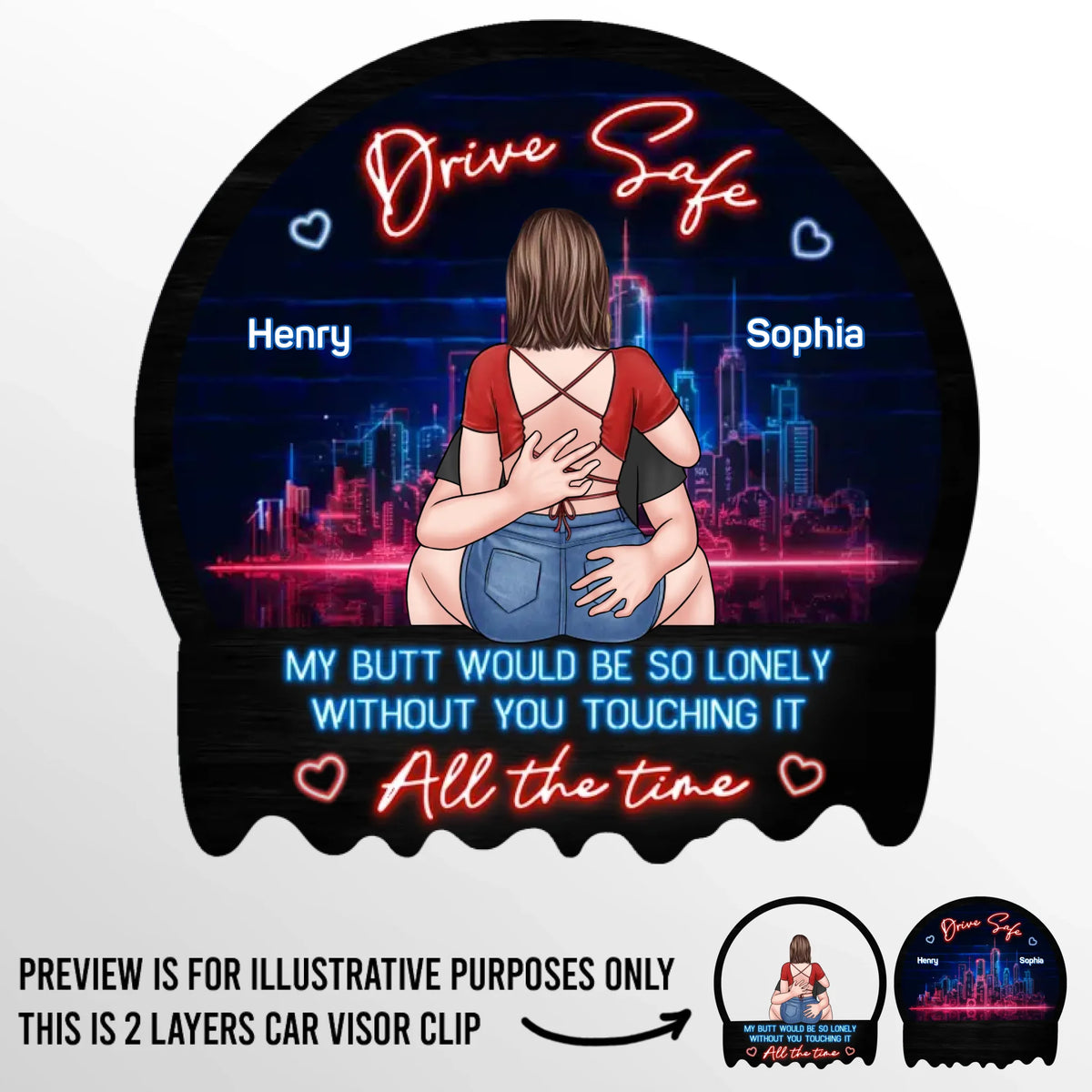 You Are The Song My Heart Sings - Couple Personalized Custom Car Visor Clip - Gift For Husband Wife, Anniversary