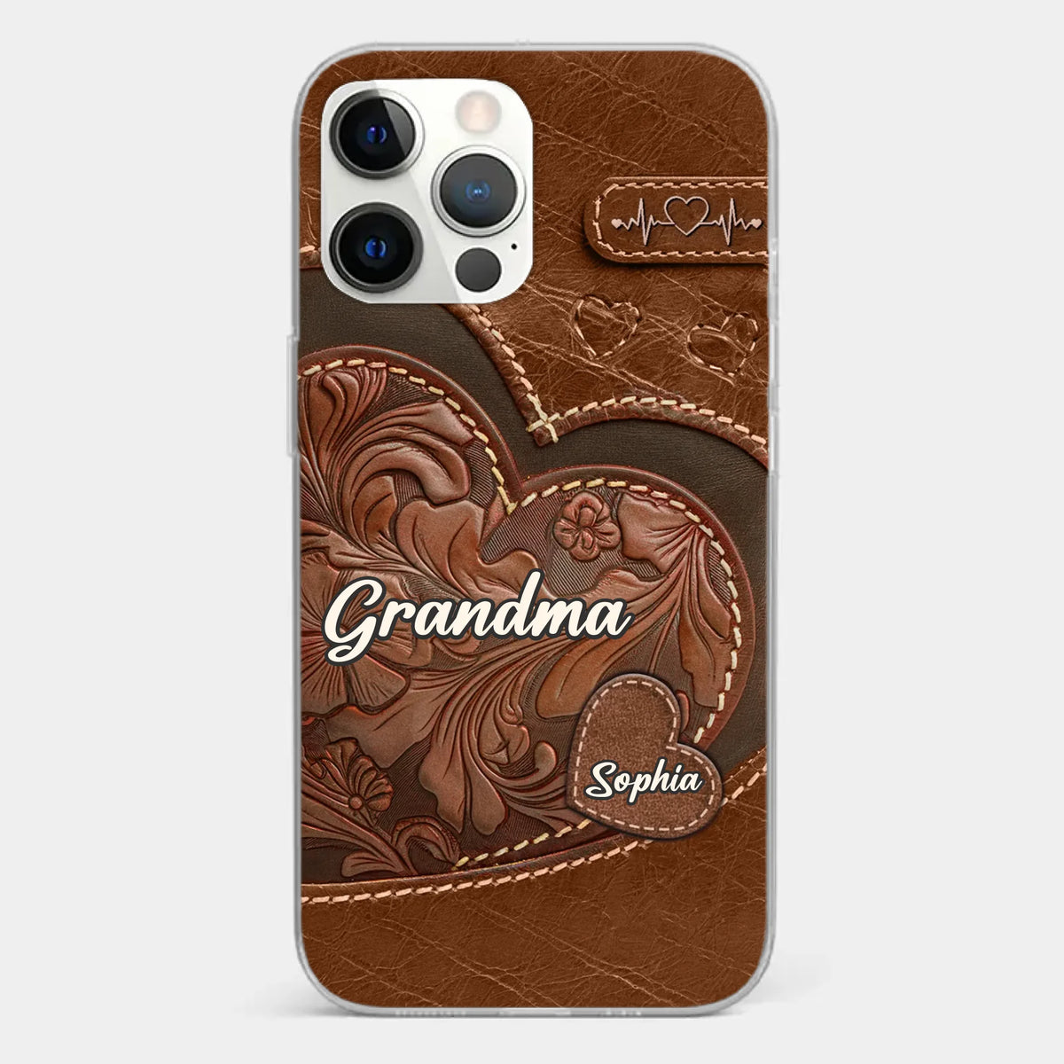 A Sweet Gift That Says You Care - Family Personalized Custom Clear Phone Case - Gift For Mom, Grandma