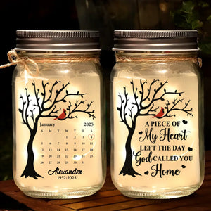 A Little Light To Guide You Through The Tough Days - Memorial Personalized Custom Mason Jar Light - Sympathy Gift For Family Members