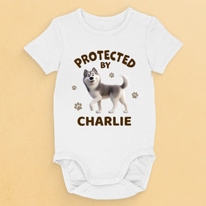 Furry Friends Make Life Brighter - Dog Personalized Custom Baby Onesie - Baby Shower Gift, Gift For Pet Owners, Pet Lovers