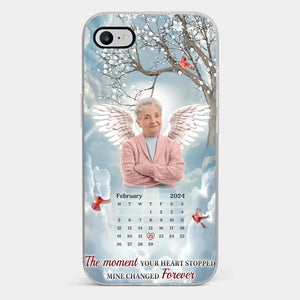 Custom Photo In Our Hearts, You Live On - Memorial Personalized Custom Clear Phone Case - Sympathy Gift For Family Members