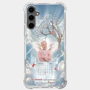 Custom Photo In Our Hearts, You Live On - Memorial Personalized Custom Clear Phone Case - Sympathy Gift For Family Members