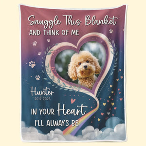 Custom Photo Love Never Fades - Memorial Personalized Custom Blanket - Sympathy Gift For Pet Owners, Pet Lovers