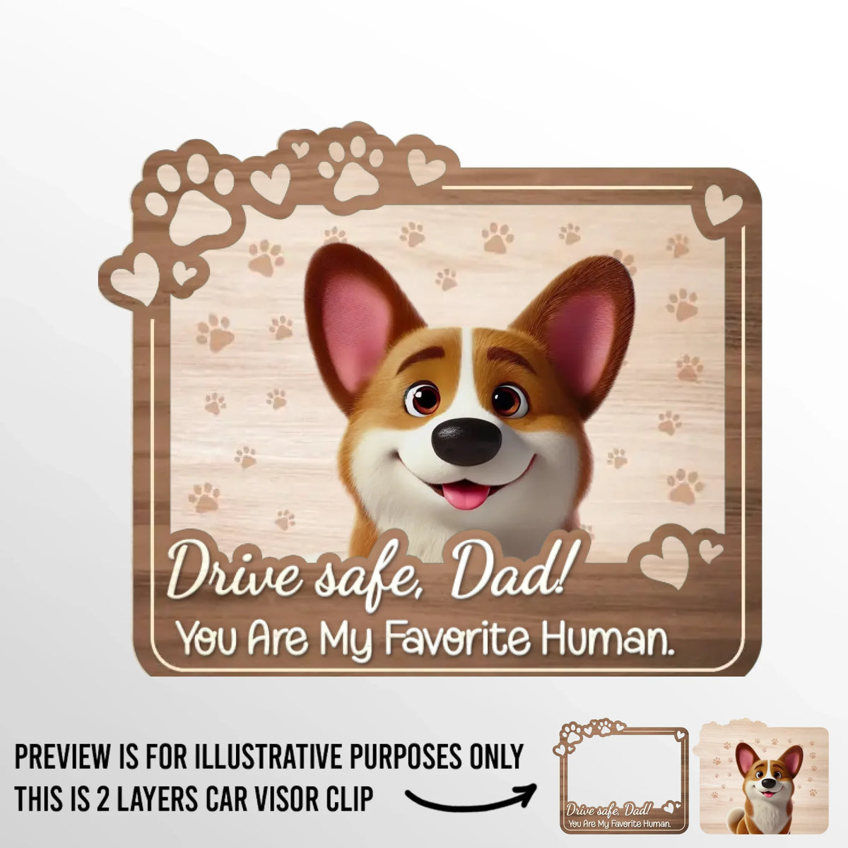 A Reminder From Your Furry Best Friend - Dog & Cat Personalized Custom Car Visor Clip - Gift For Pet Owners, Pet Lovers