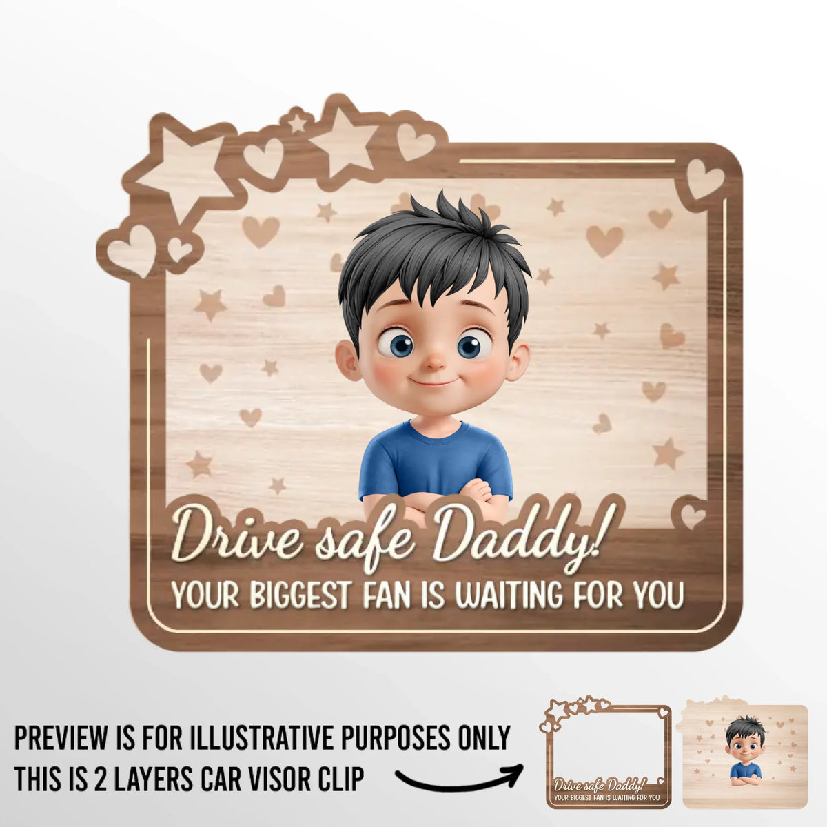 Wherever You Go, Our Love Follows - Family Personalized Custom Car Visor Clip - Gift For Family Members