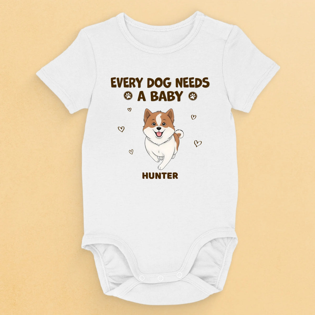 Because Home Is Always Better With A Paw Friend - Dog Personalized Custom Baby Onesie - Baby Shower Gift, Gift For Pet Owners, Pet Lovers