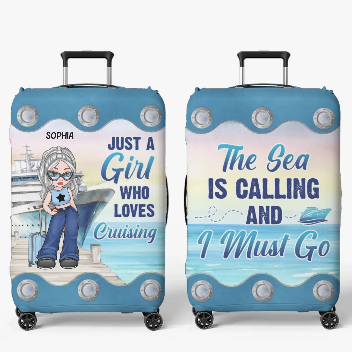 New Journey Is Coming Up - Travel Personalized Custom Luggage Cover - Summer Vacation Gift, Gift For Adventure Travel Lovers