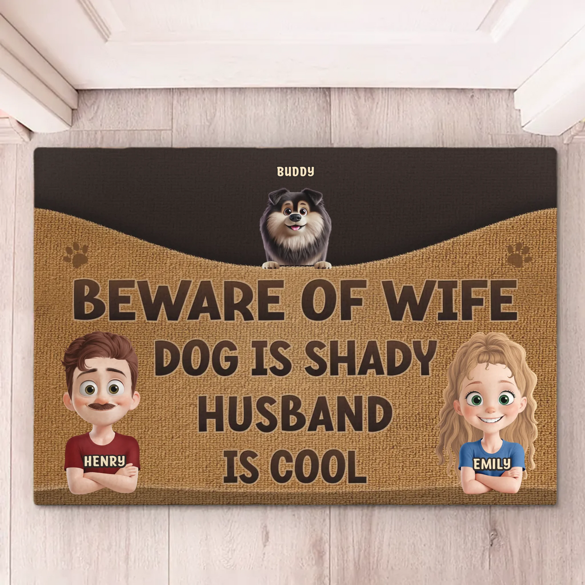Furry Friends Make The Best Family - Dog Personalized Custom Home Decor Decorative Mat - House Warming Gift For Pet Owners, Pet Lovers