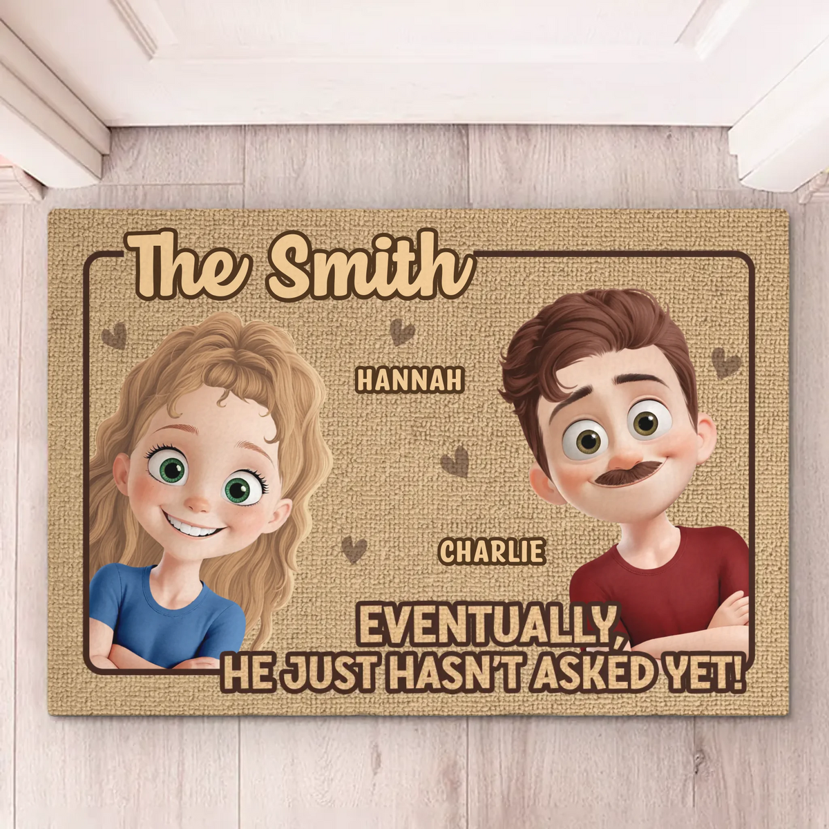 Together We Are Home - Couple Personalized Custom Home Decor Decorative Mat - House Warming Gift For Husband Wife, Anniversary