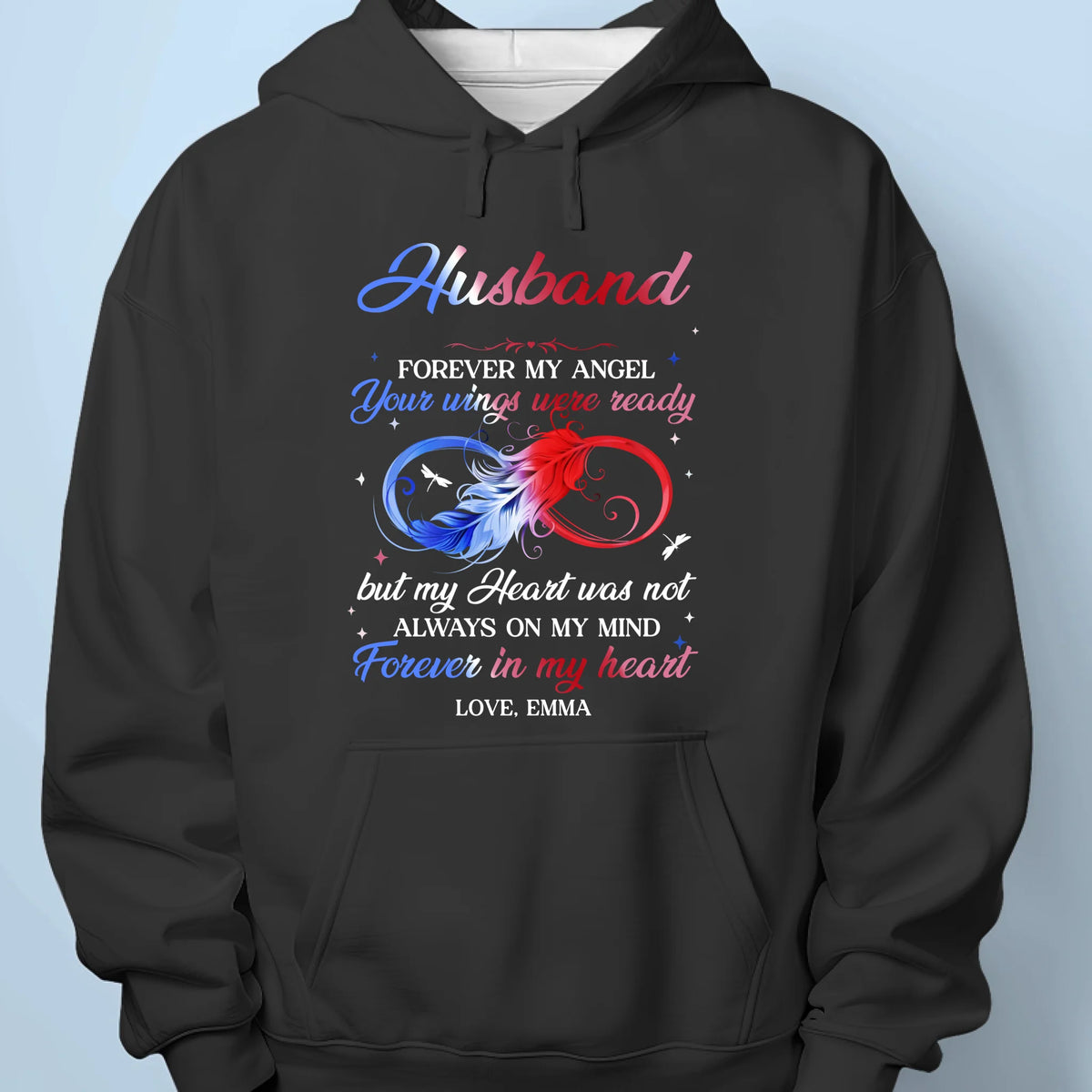 Forever My Angel - Memorial Personalized Custom Unisex T-shirt, Premium T-shirt, Hoodie - Sympathy Gift For Family Members