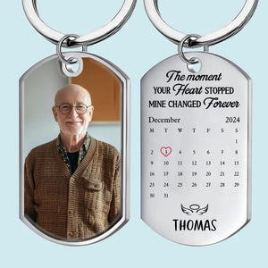 Custom Photo We Miss You Every Day - Memorial Personalized Custom Keychain - Sympathy Gift For Family Members