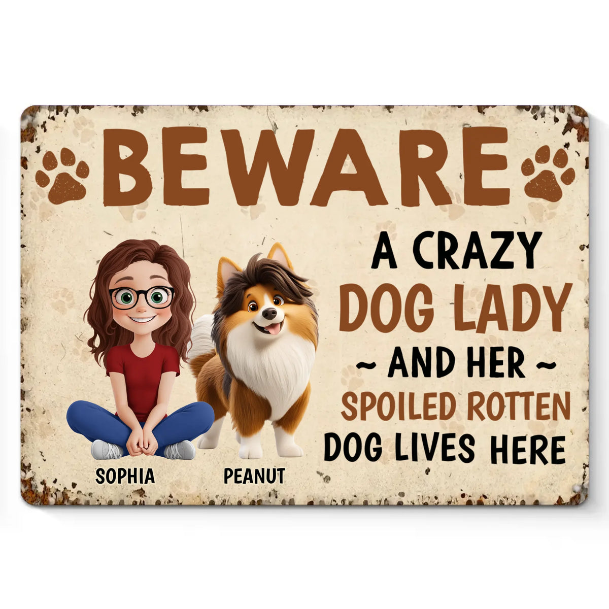 Dog Hair, Wet Noses & Endless Love Inside - Dog Personalized Custom Home Decor Metal Sign - House Warming Gift For Pet Owners, Pet Lovers