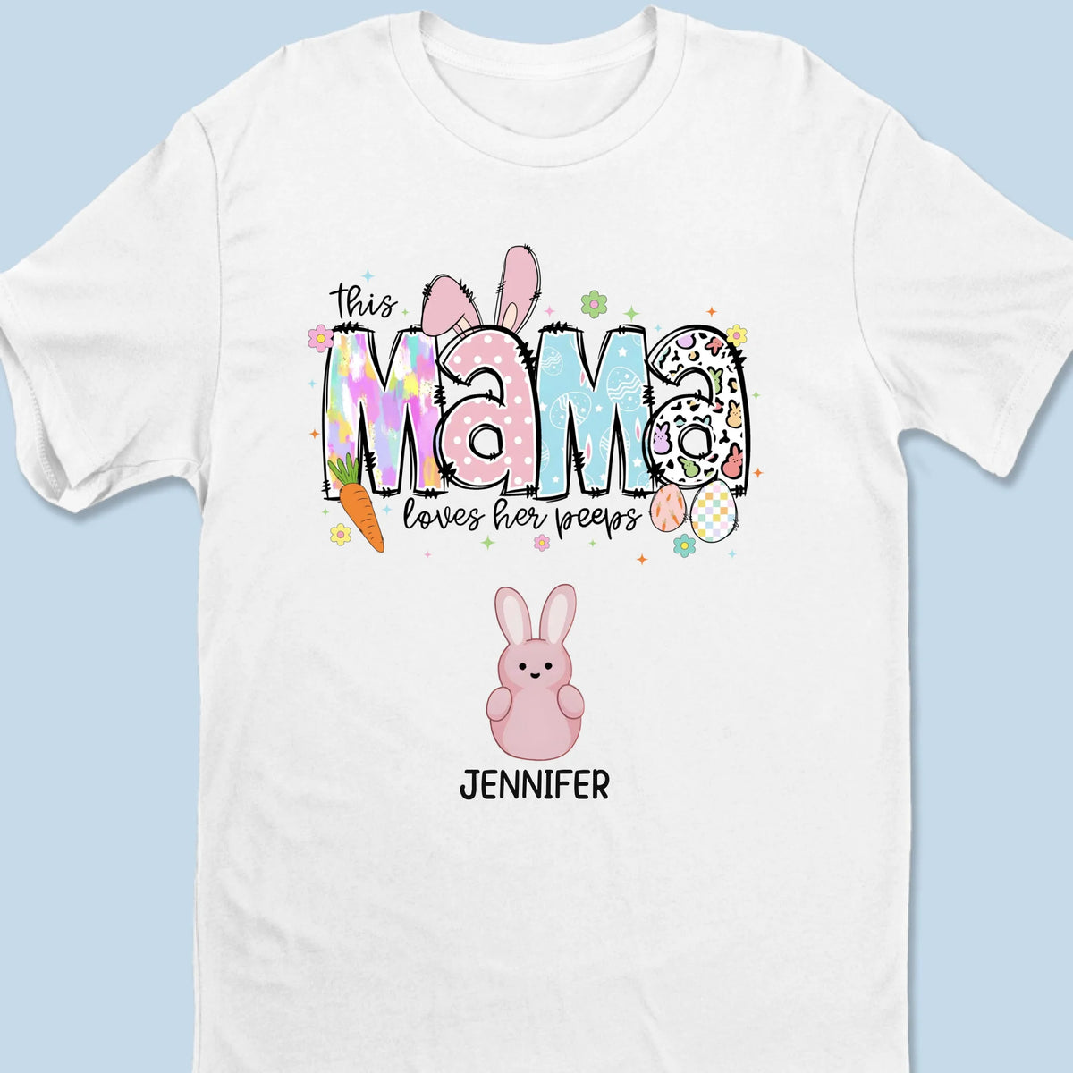 Little Bunnies, Big Love - Family Personalized Custom Unisex T-shirt, Premium T-shirt, Hoodie - Easter Gift For Mom, Grandma