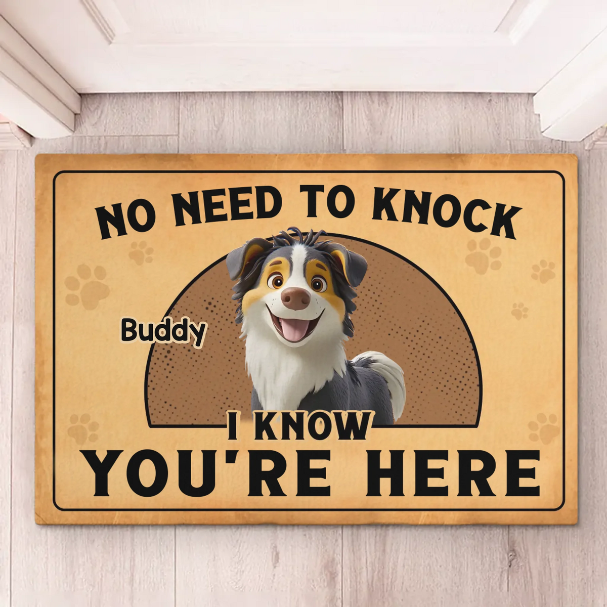 Furry Security System Activated - Dog Personalized Custom Home Decor Decorative Mat - House Warming Gift For Pet Owners, Pet Lovers