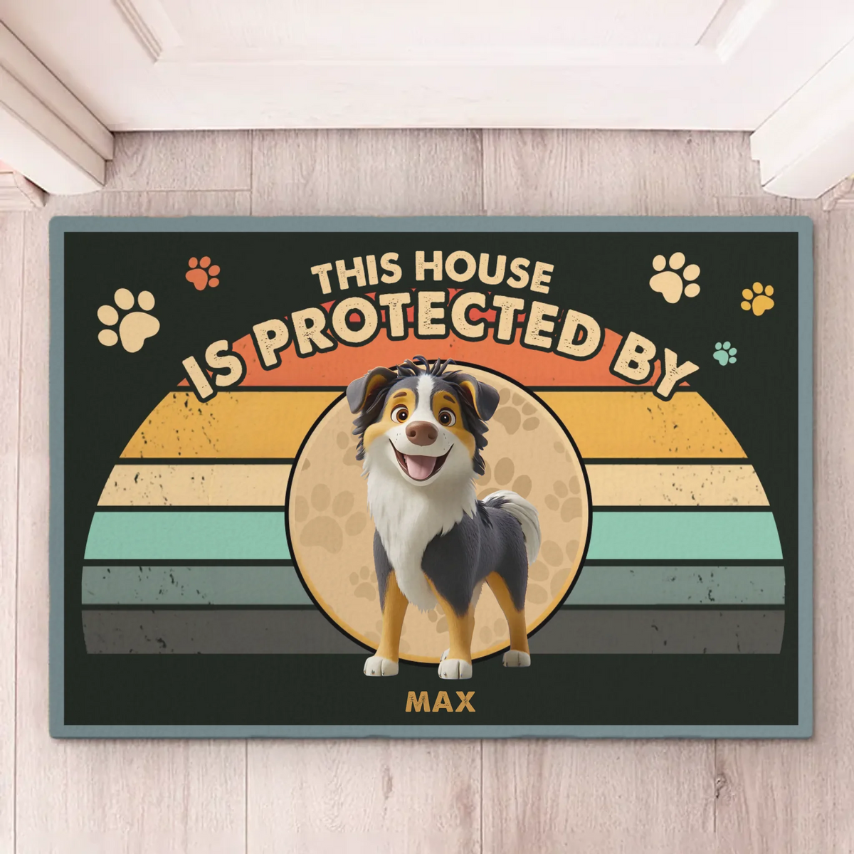 Welcome To The Pawfect Home - Dog Personalized Custom Home Decor Decorative Mat - House Warming Gift For Pet Owners, Pet Lovers