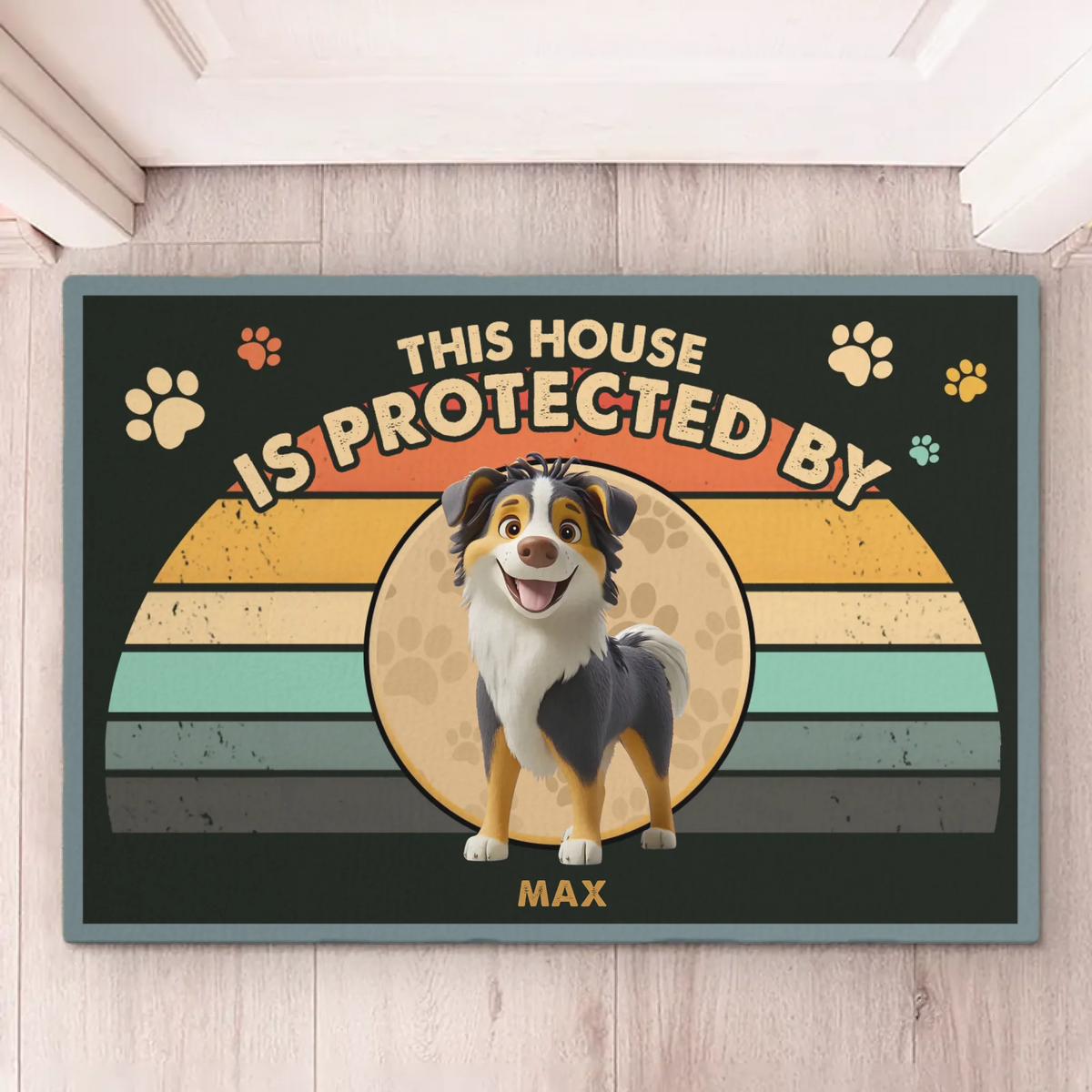 Welcome To The Pawfect Home - Dog Personalized Custom Home Decor Decorative Mat - House Warming Gift For Pet Owners, Pet Lovers
