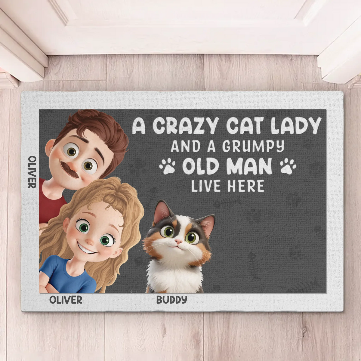 Home Is Where The Meows Are - Cat Personalized Custom Home Decor Decorative Mat - House Warming Gift For Pet Owners, Pet Lovers