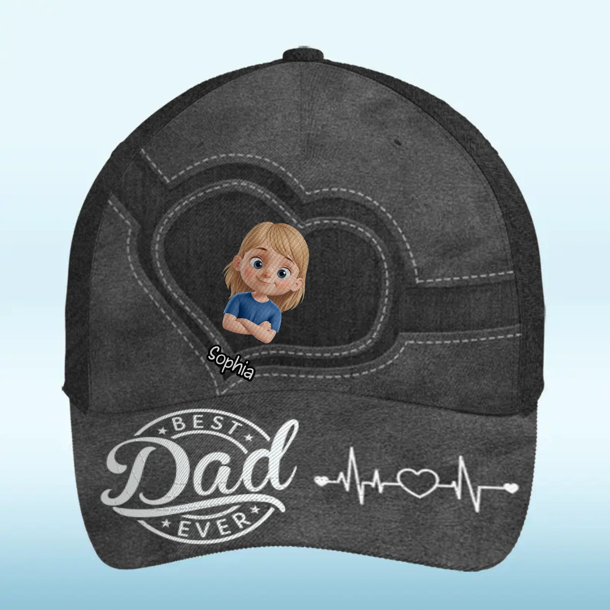 Dad’s Love Never Fades - Family Personalized Custom Hat, All Over Print Classic Cap - Father's Day, Gift For Dad, Grandpa