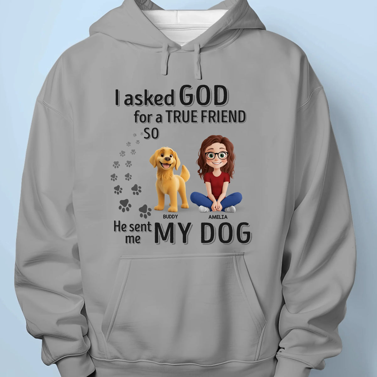 True Friends Are Covered In Fur - Dog Personalized Custom Unisex T-shirt, Premium T-shirt, Hoodie - Gift For Pet Owners, Pet Lovers
