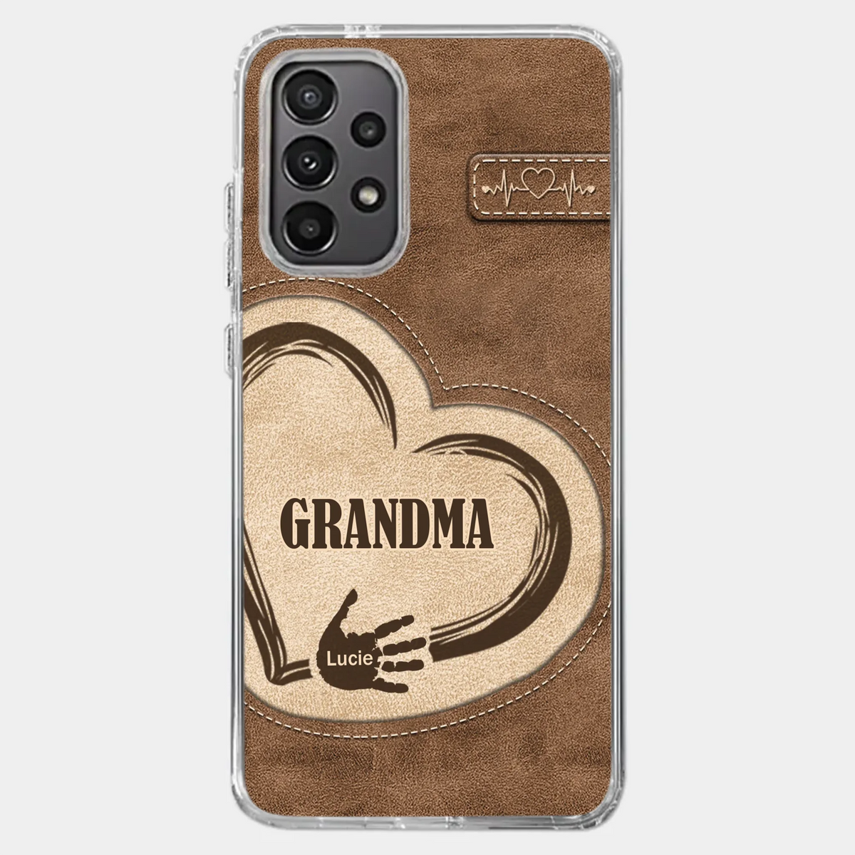 The Heart Of Our Home Is Family - Family Personalized Custom Clear Phone Case - Gift For Family Members