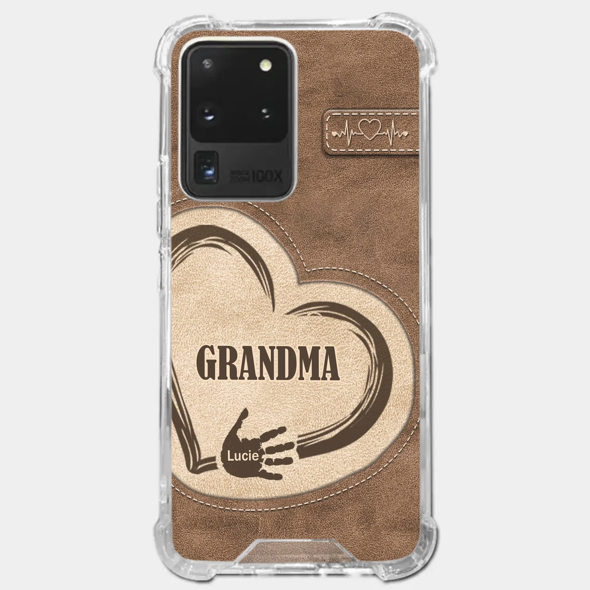 The Heart Of Our Home Is Family - Family Personalized Custom Clear Phone Case - Gift For Family Members