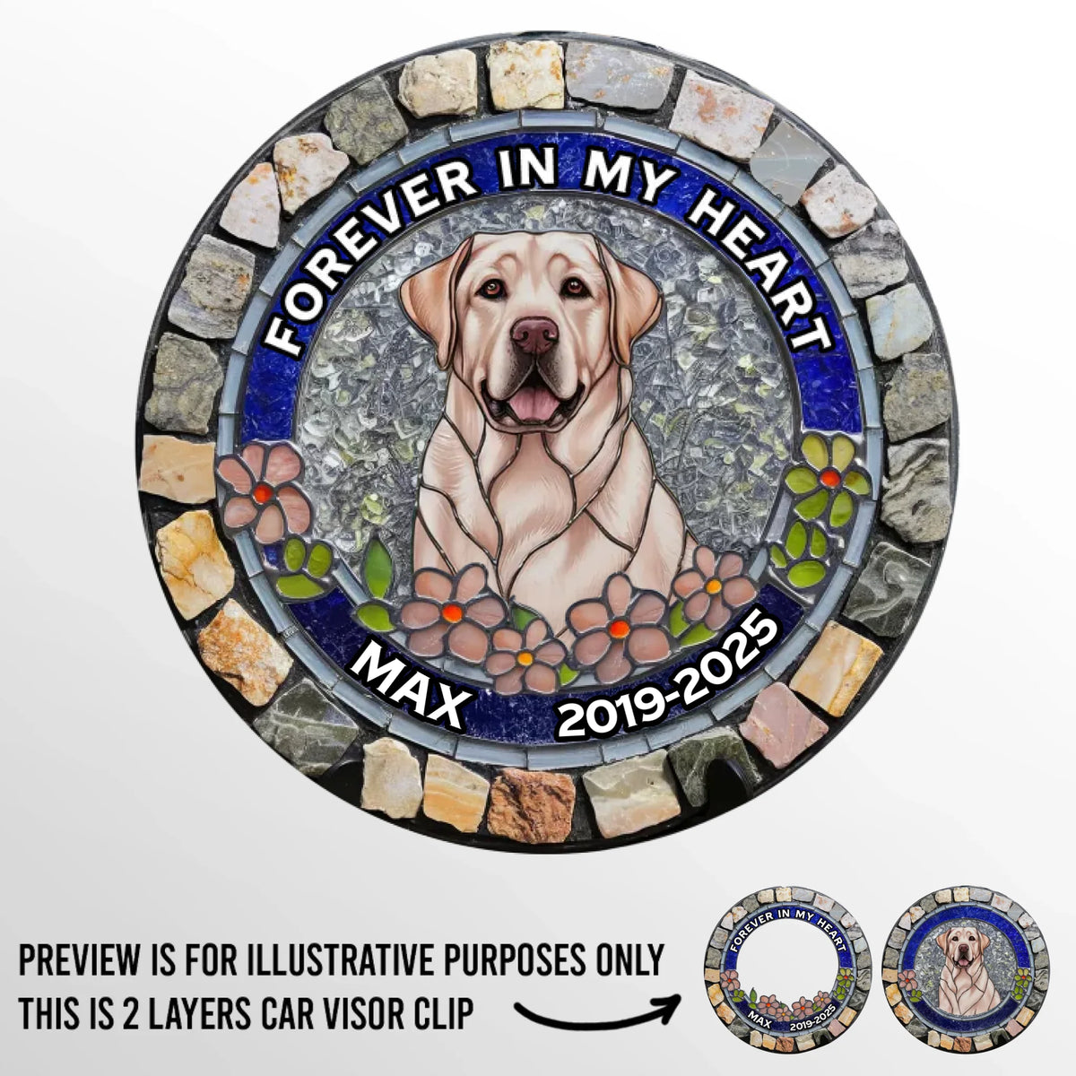 Custom Photo Some Angels Have Fur - Memorial Personalized Custom Car Visor Clip - Sympathy Gift For Pet Owners, Pet Lovers