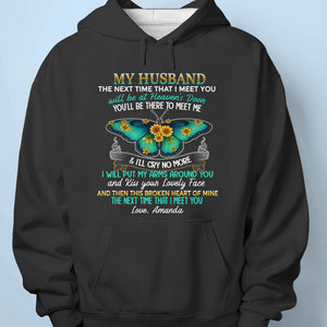 My Heart Remembers, My Soul Awaits - Memorial Personalized Custom Unisex T-shirt, Premium T-shirt, Hoodie - Sympathy Gift For Family Members