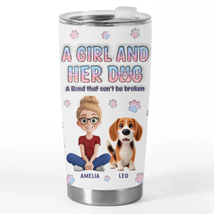 Love And Loyalty In Every Wag - Dog Personalized Custom 3D Inflated Effect Printed Tumbler - Gift For Pet Owners, Pet Lovers