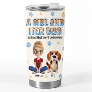 Fluffy Hugs & Wagging Tails - Dog Personalized Custom 3D Inflated Effect Printed Tumbler - Gift For Pet Owners, Pet Lovers