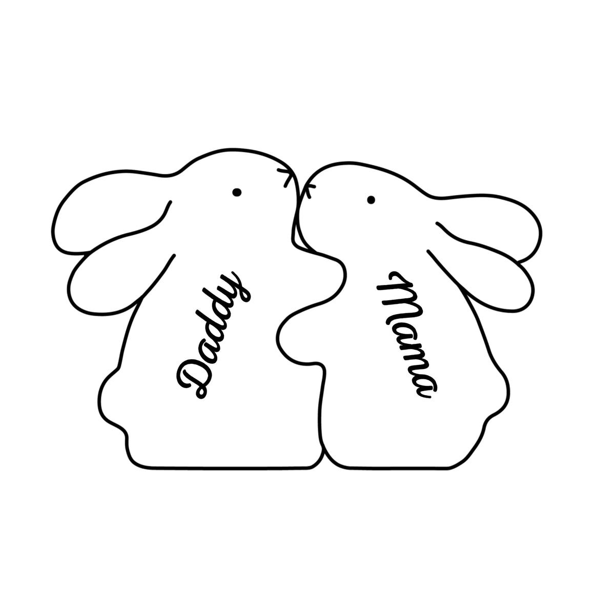 A Family Rooted In Love - Family Personalized Custom Rabbit Shaped Wooden Art Puzzle - Wooden Pet Carvings, Wood Sculpture Table Ornaments, Carved Wood Decor - Gift For Family Members