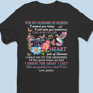 Each Tear Holds A Memory Of You - Memorial Personalized Custom Unisex T-shirt, Premium T-shirt, Hoodie - Sympathy Gift For Family Members