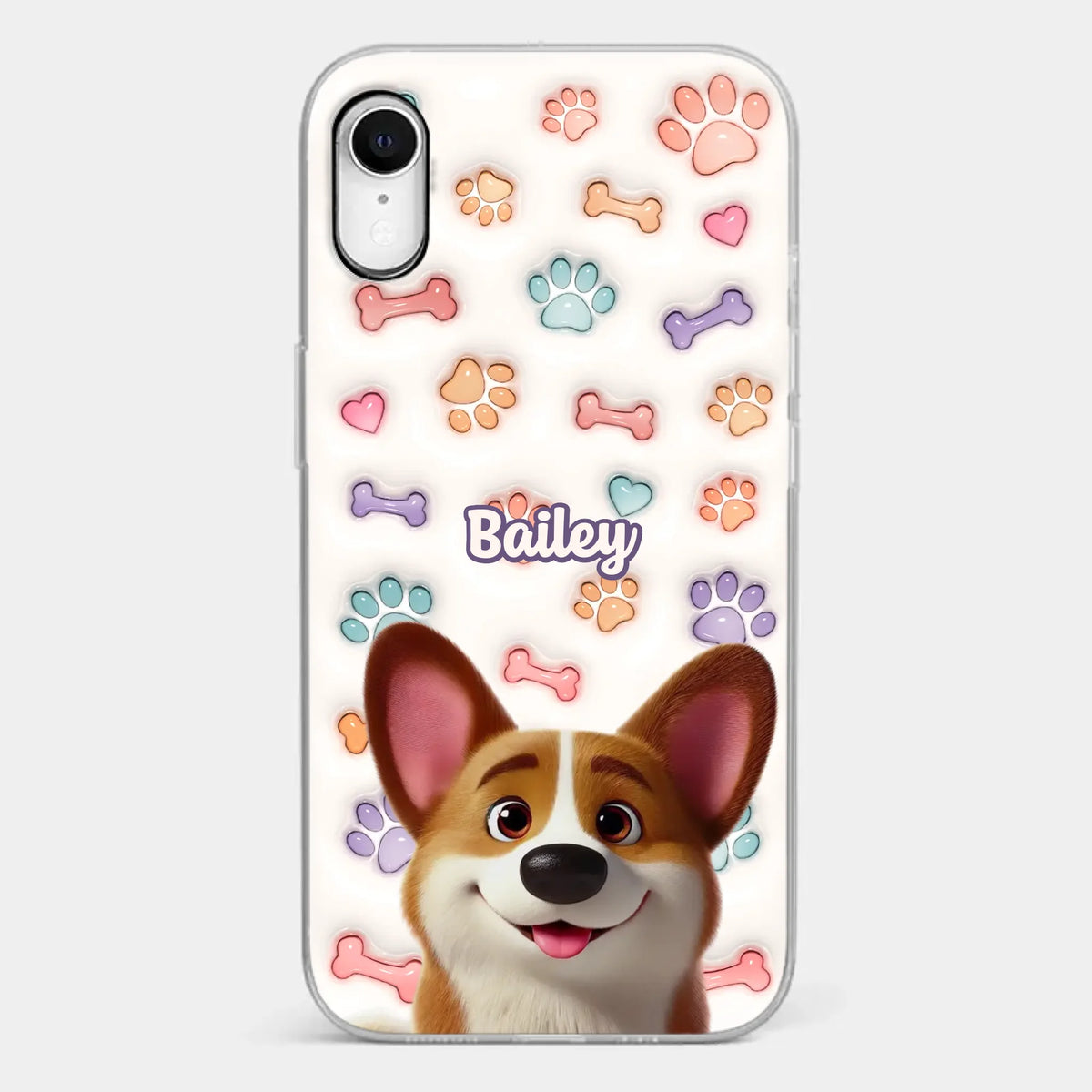 Life’s Ruff, But I’ve Got My Pup - Dog Personalized Custom 3D Inflated Effect Printed Clear Phone Case - Gift For Pet Owners, Pet Lovers