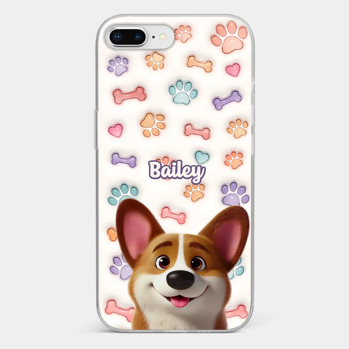 Life’s Ruff, But I’ve Got My Pup - Dog Personalized Custom 3D Inflated Effect Printed Clear Phone Case - Gift For Pet Owners, Pet Lovers